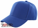 NEW! PLAIN SOLID ADJUSTABLE BASEBALL CAP HAT ROYAL BLUE