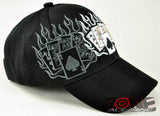 NEW! ALL IN POKER TEXAS HOLD'EM SHADOW CAP HAT BLACK