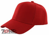NEW! PLAIN SOLID ADJUSTABLE BASEBALL CAP HAT RED