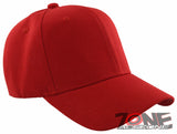 NEW! PLAIN SOLID ADJUSTABLE BASEBALL CAP HAT RED