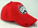 NEW! ALL IN POKER TEXAS HOLD'EM SHADOW CAP HAT RED