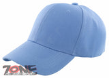 NEW! PLAIN SOLID ADJUSTABLE BASEBALL CAP HAT SKY BLUE