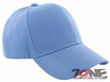 NEW! PLAIN SOLID ADJUSTABLE BASEBALL CAP HAT SKY BLUE