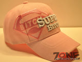 WHOLESALE NEW! SUPER BITCH W/SILVER YARN CAP HAT PINK