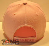 WHOLESALE NEW! SUPER BITCH W/SILVER YARN CAP HAT PINK