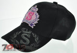 NEW! SUPER BITCH CROWN STONE BALL CAP HAT BLACK