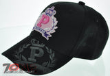 NEW! PRINCESS CROWN STONE BALL CAP HAT BLACK
