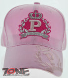 NEW! PRINCESS CROWN STONE BALL CAP HAT PINK
