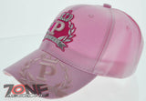 NEW! PRINCESS CROWN STONE BALL CAP HAT PINK