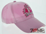 NEW! PRINCESS CROWN STONE BALL CAP HAT PINK
