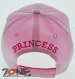 NEW! PRINCESS CROWN STONE BALL CAP HAT PINK
