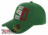 NEW! HECHO EN MEXICO MEXICAN EAGLE BASEBALL CAP HAT GREEN