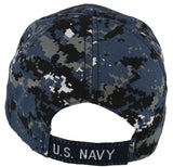 NEW! US NAVY SIDE ROUND USN BALL CAP HAT DIGITAL NAVY CAMO
