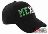 NEW! MEXICO SIDE FLAG CAP HAT BLACK