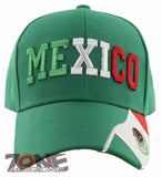 NEW! MEXICO SIDE FLAG CAP HAT GREEN