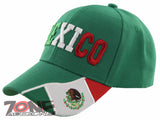 NEW! MEXICO SIDE FLAG CAP HAT GREEN