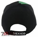 NEW! MEXICO FLAG SIDE SHADOW FLAG CAP HAT BLACK