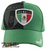NEW! MEXICO FLAG SIDE SHADOW FLAG CAP HAT GREEN