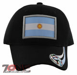 NEW! ARGENTINA BIG FLAG WORLD CUP BALL CAP HAT BLACK
