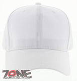 NEW! PLAIN SOLID ADJUSTABLE BASEBALL CAP HAT WHITE