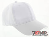 NEW! PLAIN SOLID ADJUSTABLE BASEBALL CAP HAT WHITE