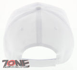 NEW! PLAIN SOLID ADJUSTABLE BASEBALL CAP HAT WHITE
