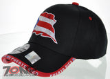 NEW! PUERTO RICO USA BIG FLAG CAP HAT BLACK