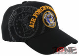 NEW! USAF AIR FORCE VETERAN SIDE SHADOW BASEBALL CAP HAT BLACK