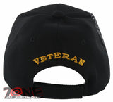 NEW! USAF AIR FORCE VETERAN SIDE SHADOW BASEBALL CAP HAT BLACK