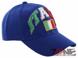 NEW! ITALY BIG FLAG BALL CAP HAT ROYAL BLUE