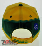 NEW! BRAZIL BIG FLAG CAP HAT YELLOW