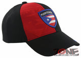 NEW! PUERTO RICO FLAG BALL CAP HAT BLACK