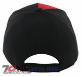 NEW! PUERTO RICO FLAG BALL CAP HAT BLACK