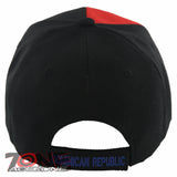 NEW! DOMINICAN REPUBLIC FLAG BALL CAP HAT BLACK