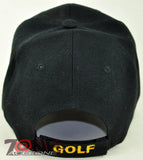 NEW! GOLF BORN TO GOLF FORCED TO WORK BALL CAP HAT BLACK
