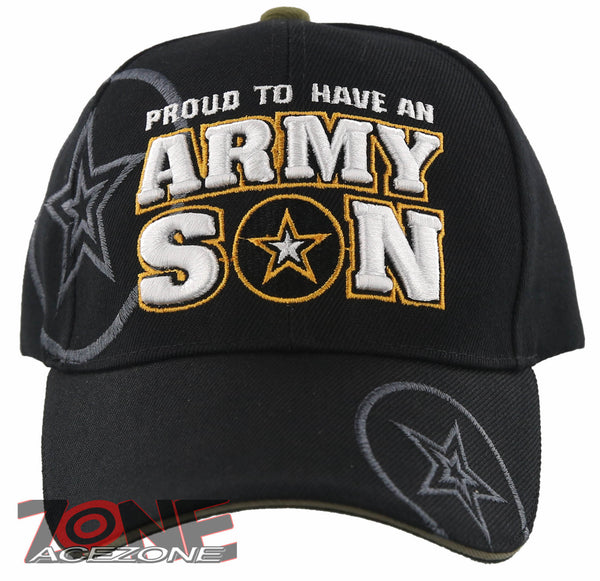 NEW! PROUD TO HAVE AN US ARMY SON BASEBALL CAP HAT BLACK