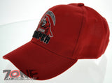 NEW! GRIM REAPER BALL CAP HAT RED