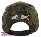 NEW! JESUS GOD ER DONE JESUS FISH CHRISTIAN BALL CAP HAT CAMO