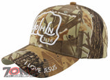 NEW! JOHN 3:16 I LOVE JESUS CHRISTIAN BALL CAP HAT CAMO