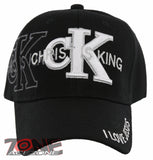 NEW! CHRIST IS KING CK I LOVE JESUS CHRISTIAN BALL CAP HAT BLACK