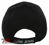 NEW! CHRIST IS KING CK I LOVE JESUS CHRISTIAN BALL CAP HAT BLACK