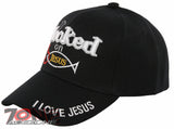 NEW! HOOKED ON JESUS I LOVE JESUS CHRISTIAN BALL CAP HAT
