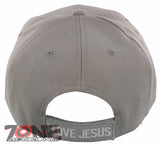 NEW! JESUS IS THE KEYS JOHN 15:7 I LOVE JESUS CHRISTIAN BALL CAP HAT GRAY