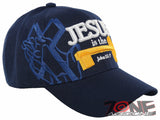 NEW! JESUS IS THE KEYS JOHN 15:7 I LOVE JESUS CHRISTIAN BALL CAP HAT NAVY