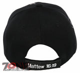 NEW! JESUS KEYS MATTHEW 16:19 I LOVE JESUS CHRISTIAN BALL CAP HAT