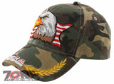 NEW! EAGLE USA LEAF FLAG BASEBALL CAP HAT CAMO