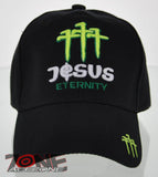 NEW! JESUS ETERNITY CHRISTIAN BALL CAP HAT BLACK