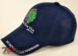 I AM THE TRUE VINE JOHN 15:1 JESUS CHRISTIAN BALL CAP HAT NAVY