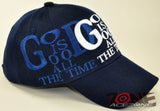 GOD IS GOOD ALL THE TIME I LOVE JESUS CHRISTIAN BALL CAP HAT NAVY