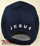GOD IS GOOD ALL THE TIME I LOVE JESUS CHRISTIAN BALL CAP HAT NAVY